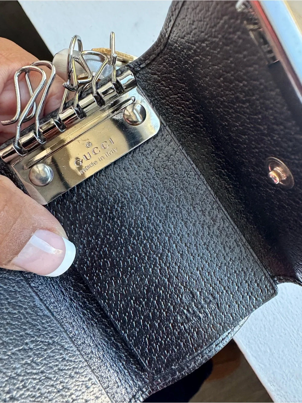 Gucci Black Canvas Monogram Key Wallet - Picture 13 of 15